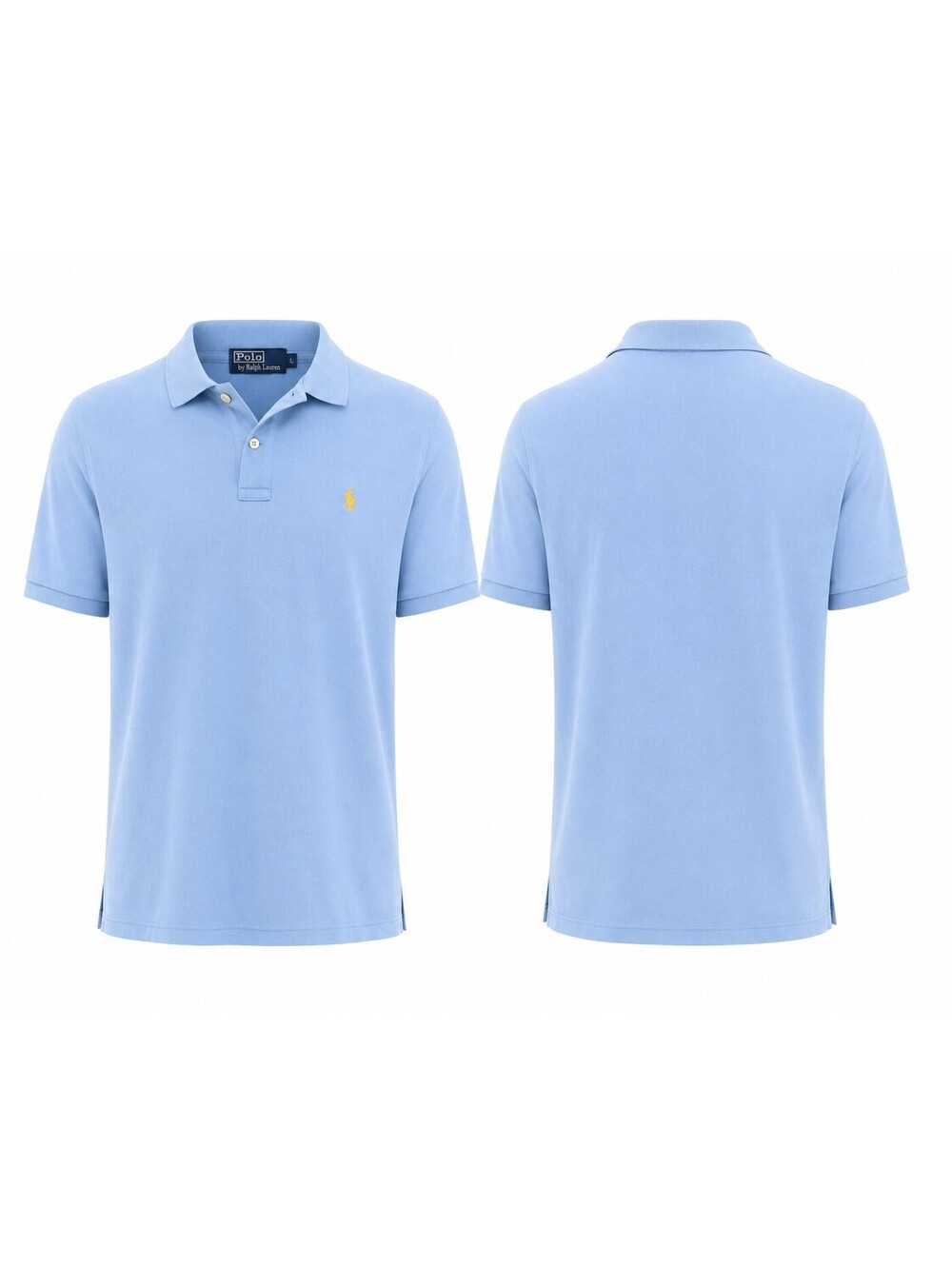 Ralph Lauren Polo Shirt Mens Large Blue Pony Short Sleeve Cotton Mesh Classic